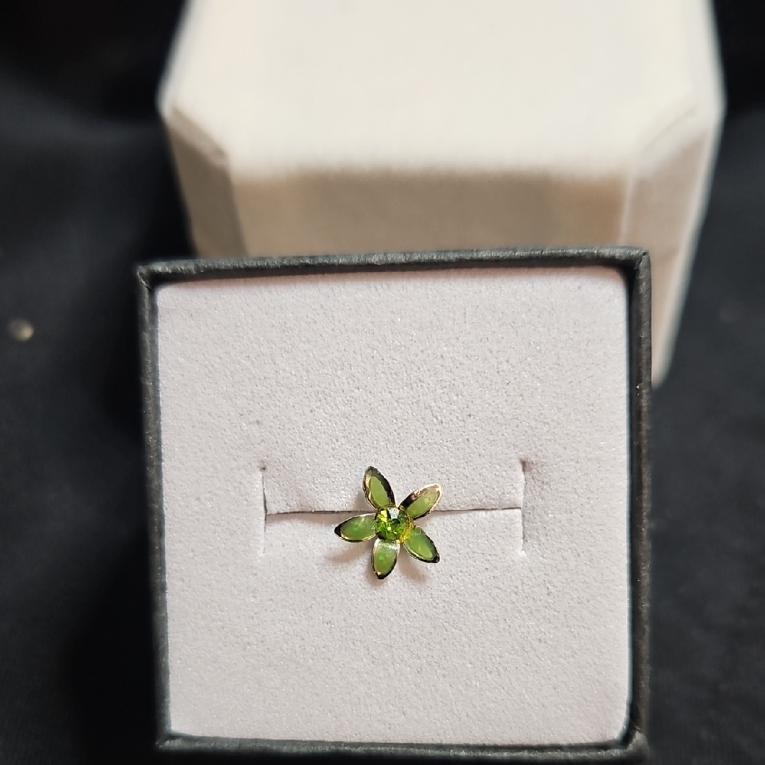 Source Unknown Green Floral Earrings